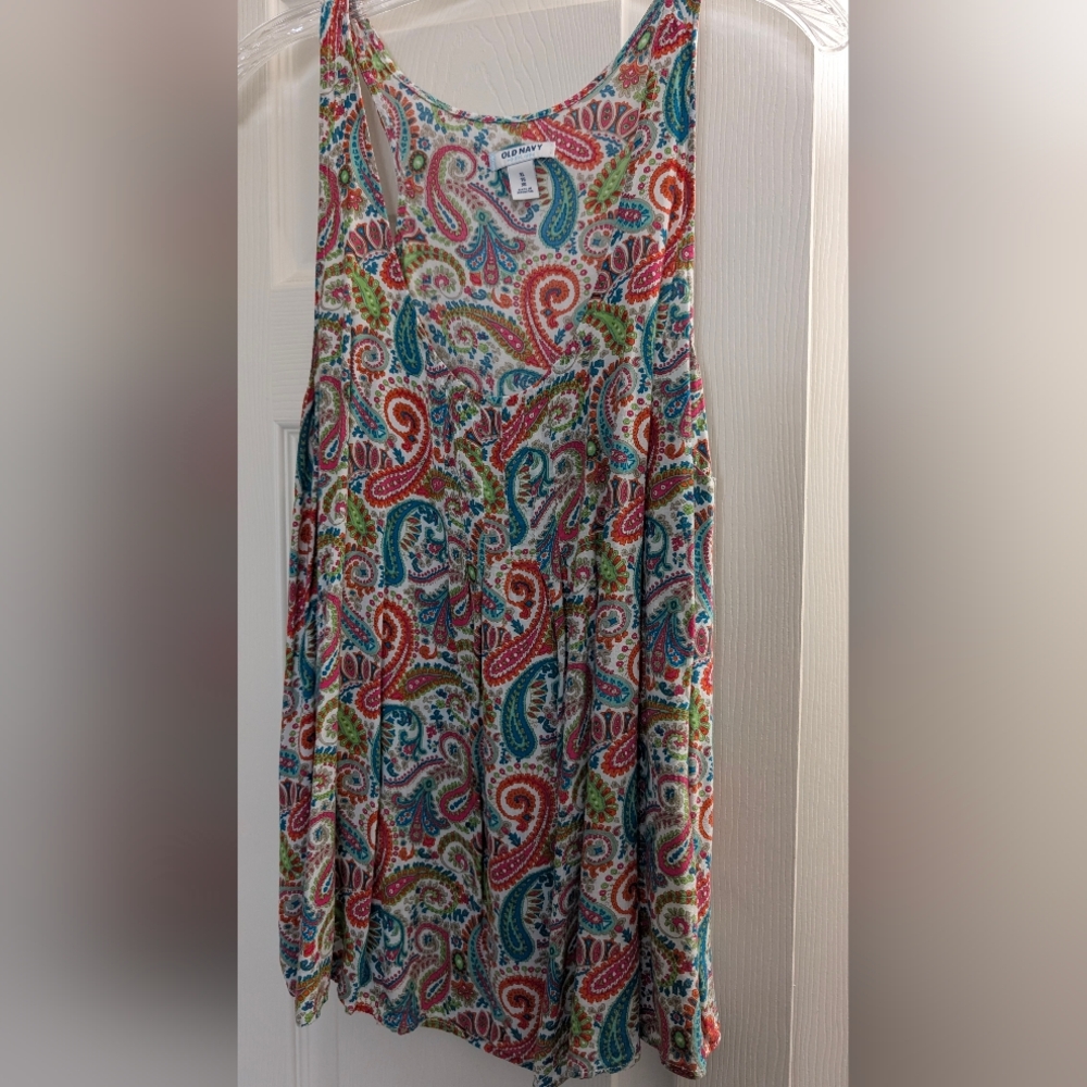 Old Navy Multicolor Paisley Tank Top